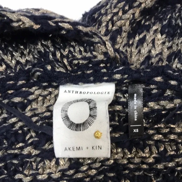 🍄 Anthropologie Akemi + Kin Navy Marin Cardigan - Picture 2 of 12